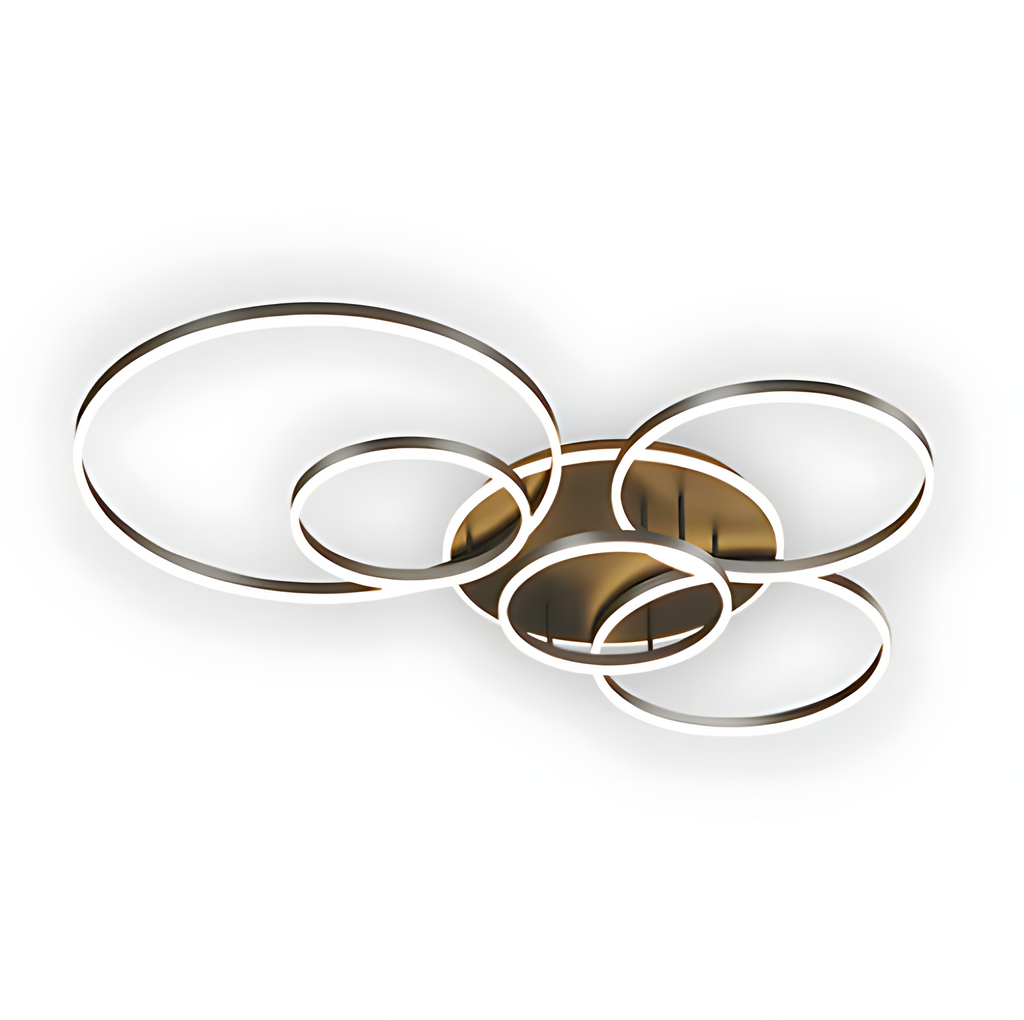 Aerial Ceiling Lamp — Contemporary Aligned Ring Design