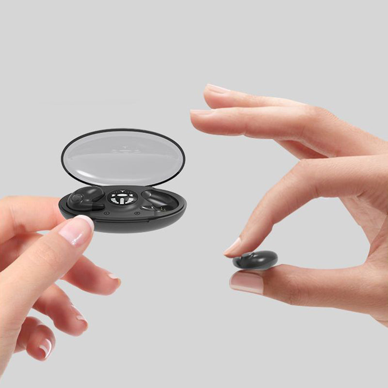 IPX5 Waterproof Wireless Earbuds — Lightweight Ergonomic Design, Low-Profile Sleep Comfort