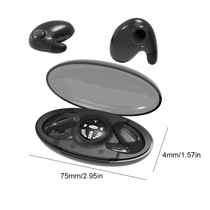 IPX5 Waterproof Wireless Earbuds — Lightweight Ergonomic Design, Low-Profile Sleep Comfort