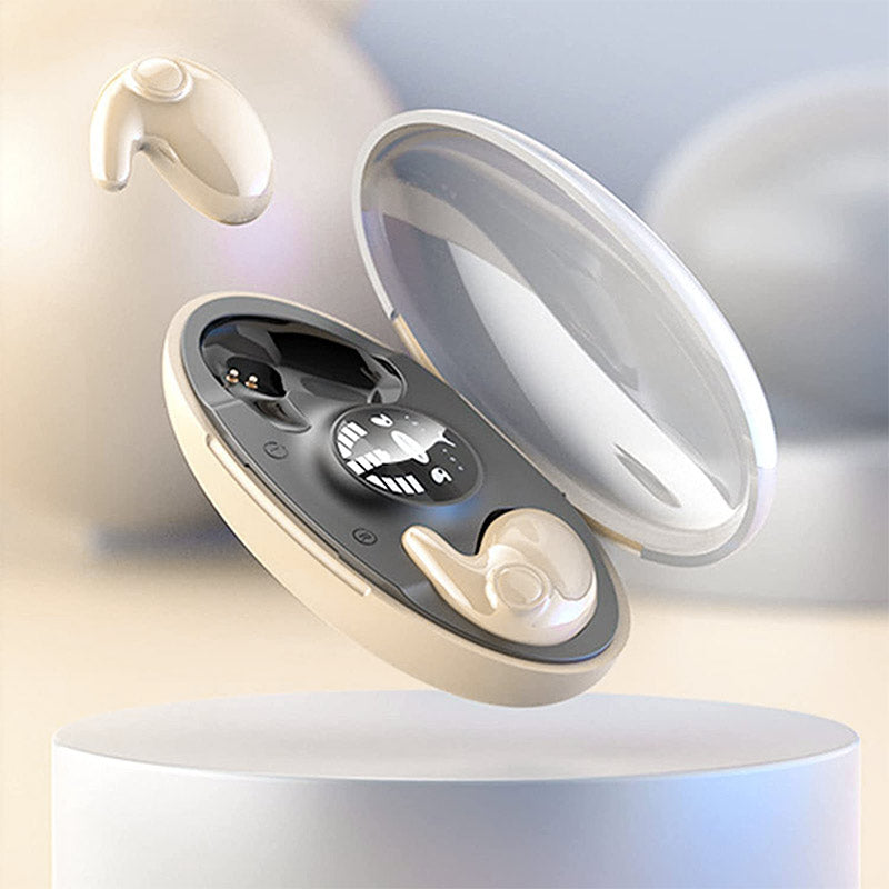 IPX5 Waterproof Wireless Earbuds — Lightweight Ergonomic Design, Low-Profile Sleep Comfort