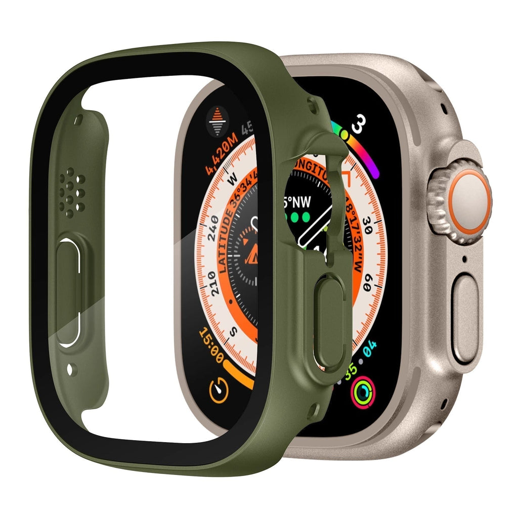 Apple Watch Ultra üveg képernyővédő tok — rápattintható, átlátszó