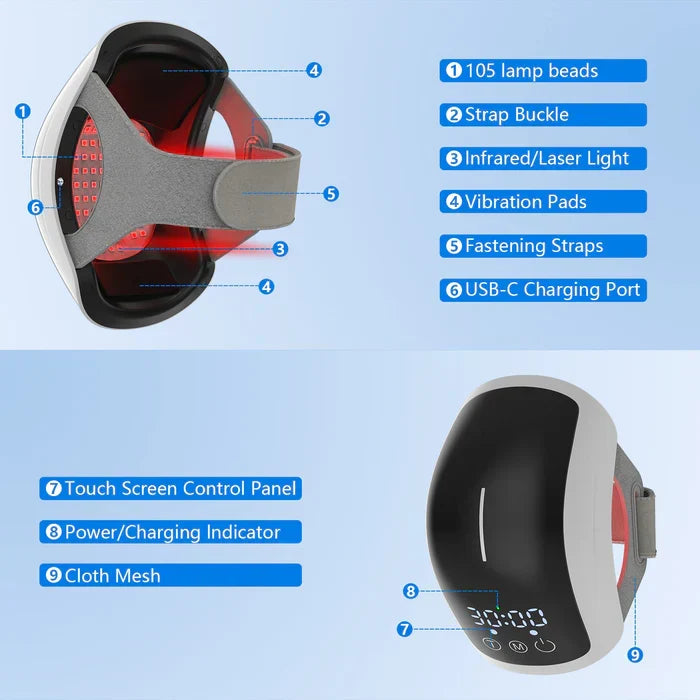 Knee Massager — 630nm 660nm 880nm Light Therapy Device