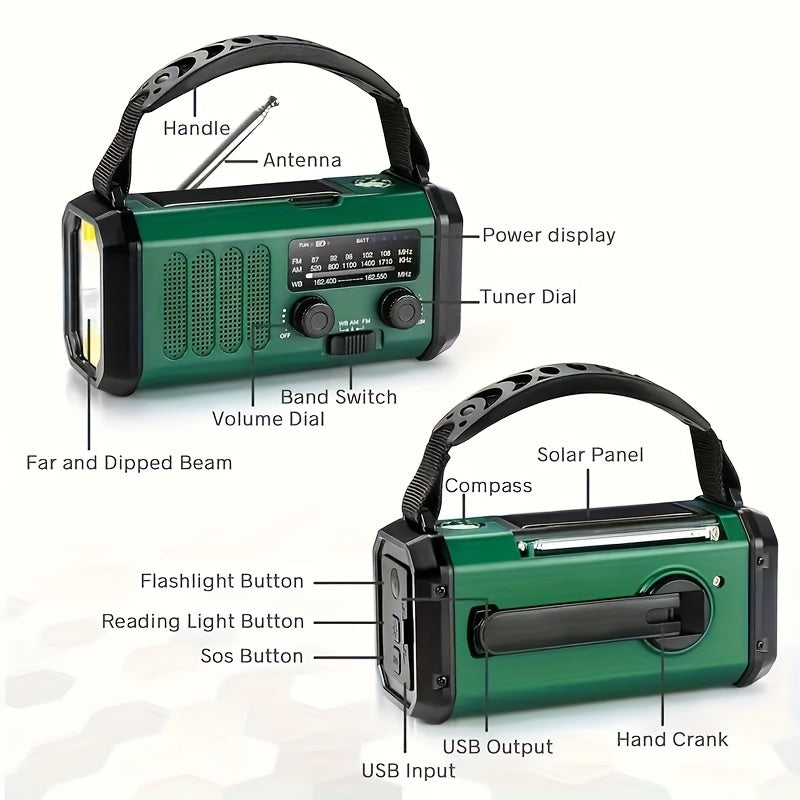 Sandsberg NL Sustainable Emergency Radio — Flashlight, USB Charging