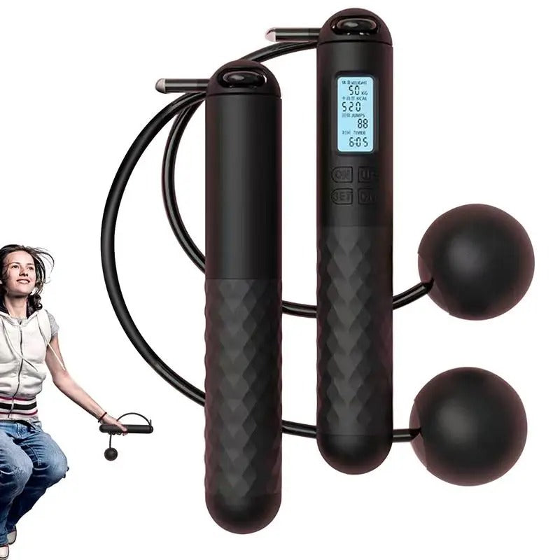 AeroFlex Cordless Weighted Jump Rope — Digital Counter