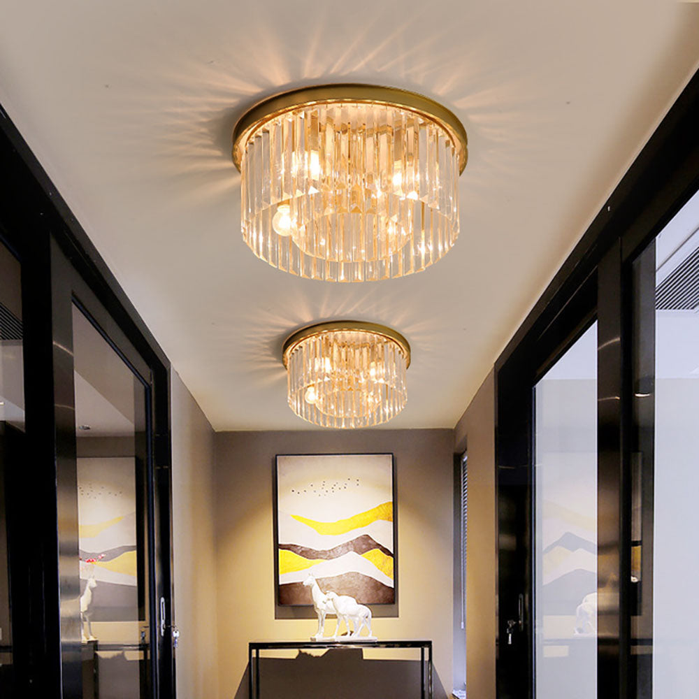 40 Cm Gold Crystal Ceiling Light — 4x E14 Sockets