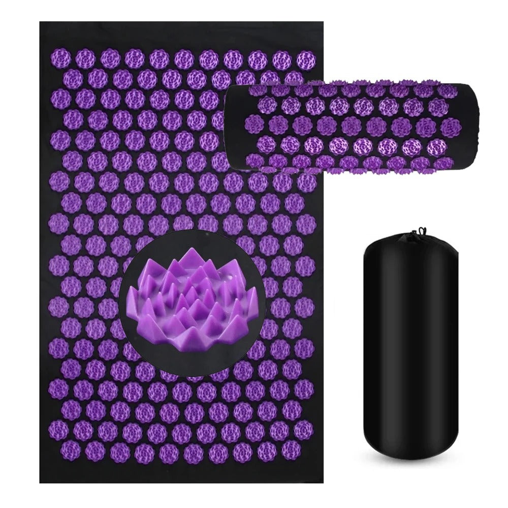 Acupressure Mat Set — Spiked Massage, Pain Relief & Stress Reduction