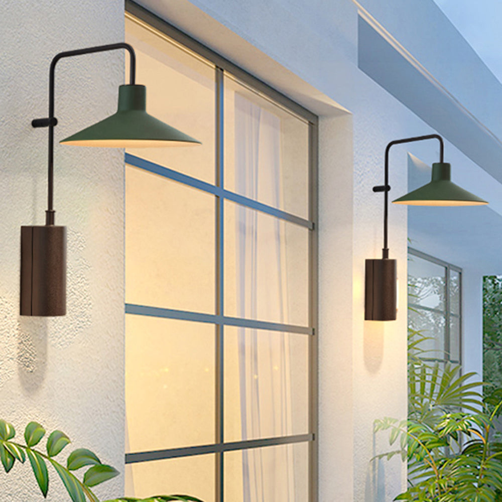 NexaLume Matte Black Outdoor Cone Wall Light With IP65 Rating