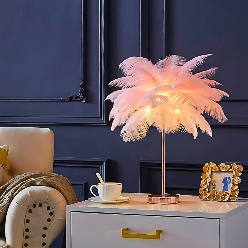 Aurora Feather Lamp — Elegant Soft-Glow Accent Lighting