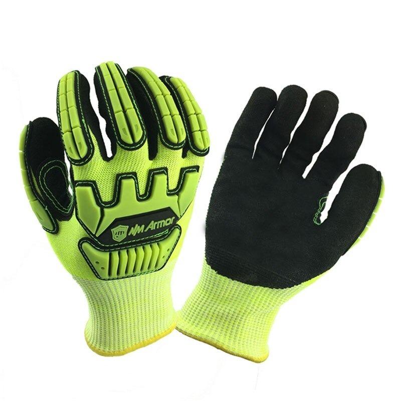 VibraGuard värmehandskar för arbete — vibrationsdämpning, TPR-stötdämpning, ventilerande vaddering