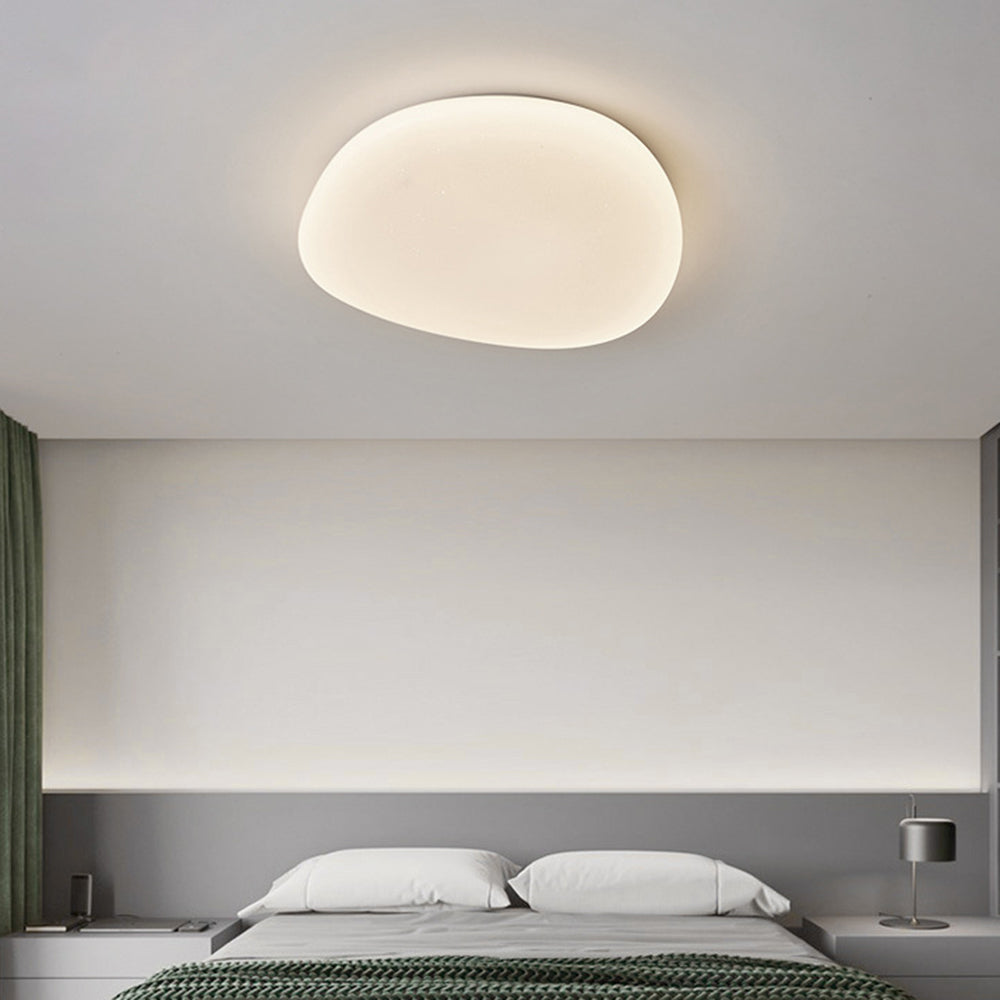White Acrylic LED Ceiling Lamp — Modern Geometric Design, 5–10㎡ Coverage