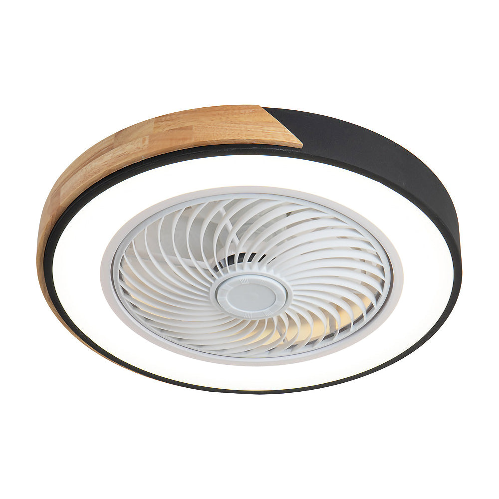 Moderne Holzdeckenventilatoren mit energiesparender LED-Beleuchtung