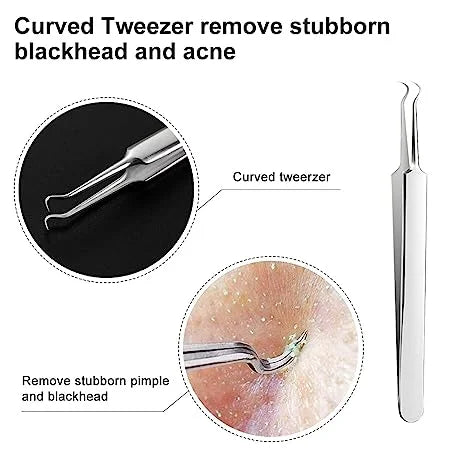 طقم احترافي لإزالة الرؤوس السوداء والشعر من الوجه، 3 قطع + علبة