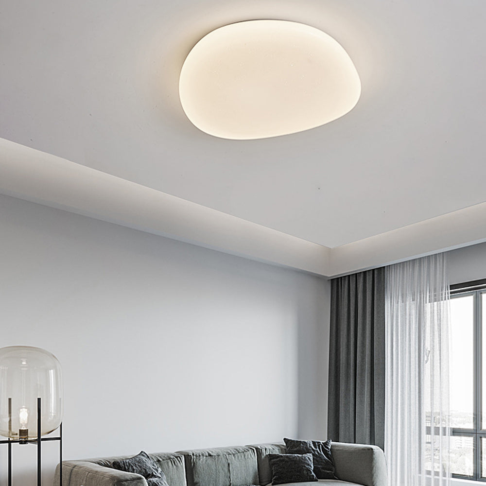 White Acrylic LED Ceiling Lamp — Modern Geometric Design, 5–10㎡ Coverage