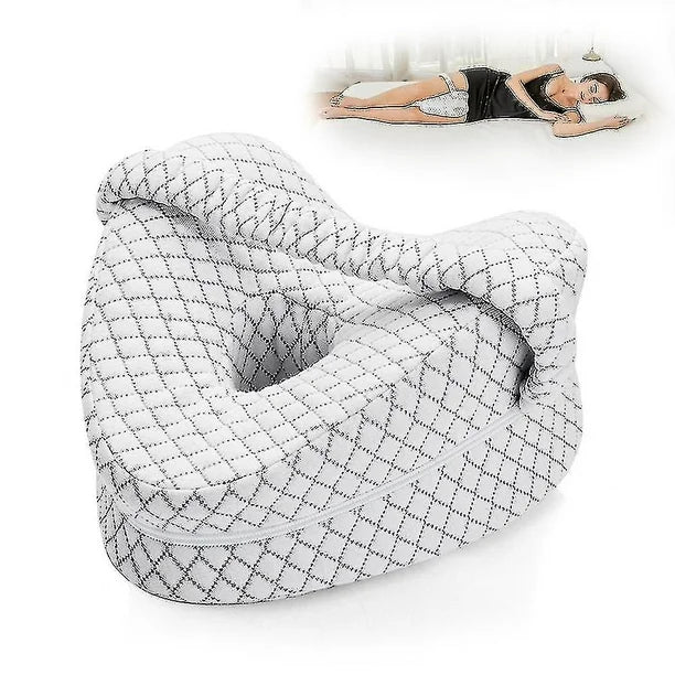 Cuscino triangolare sagomato per ginocchia in memory foam ErgoEase