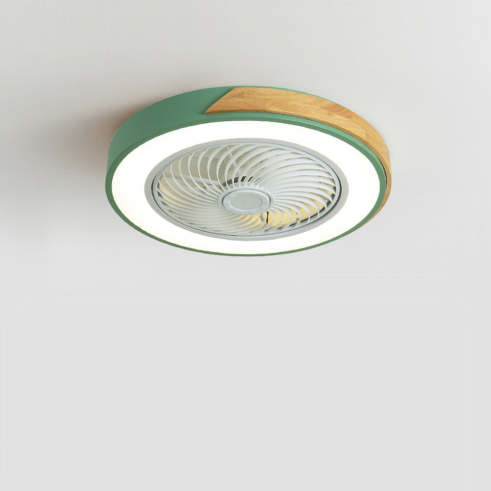 Moderne Holzdeckenventilatoren mit energiesparender LED-Beleuchtung