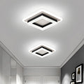 Modern Square Flush Mount LED Ceiling Light — Metal Housing, Acrylic Panel