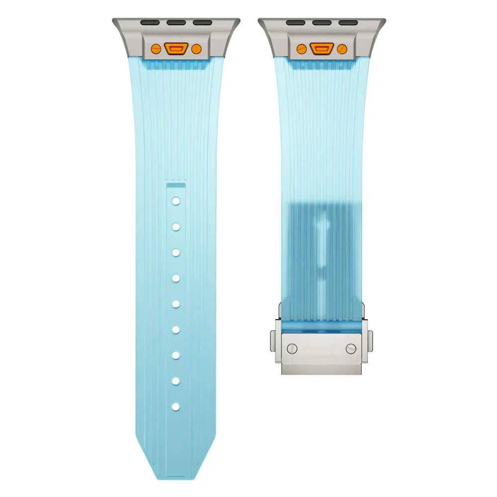Bracelet en silicone transparent RM pour Apple Watch — Bracelet transparent