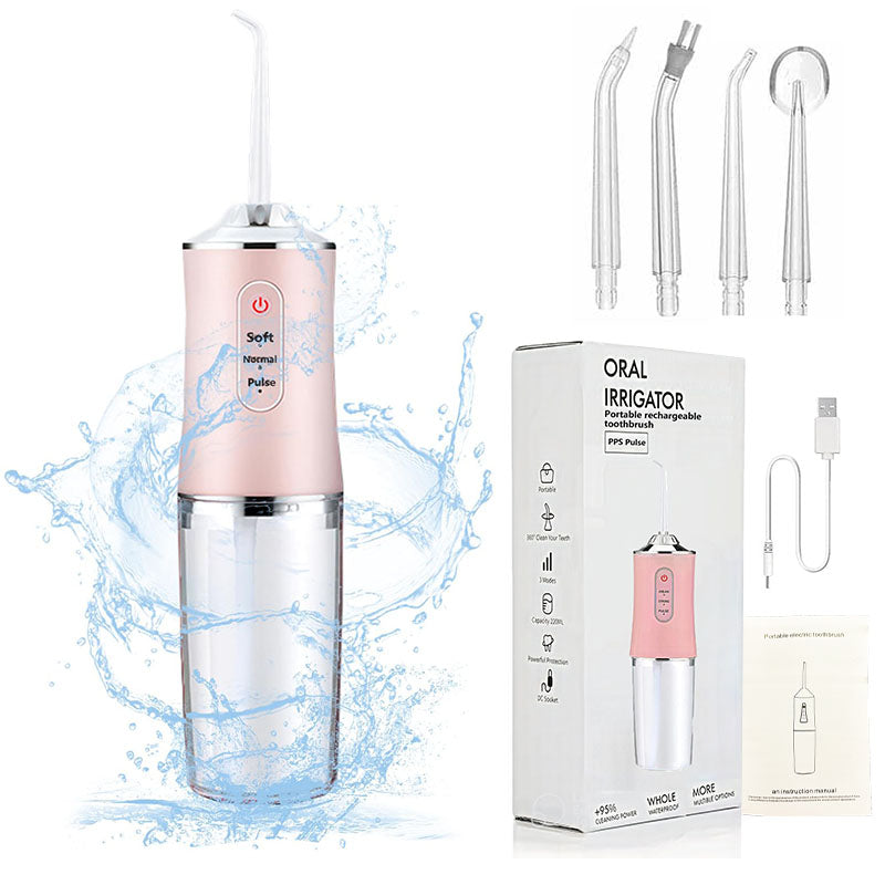 Hydropulseur dentaire sans fil - irrigateur portable rechargeable pour un nettoyage en profondeur