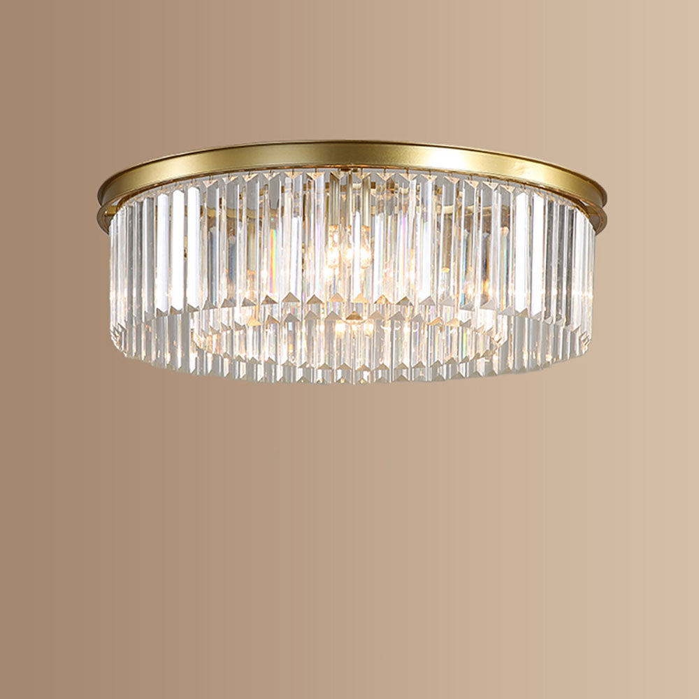 40 Cm Gold Crystal Ceiling Light — 4x E14 Sockets