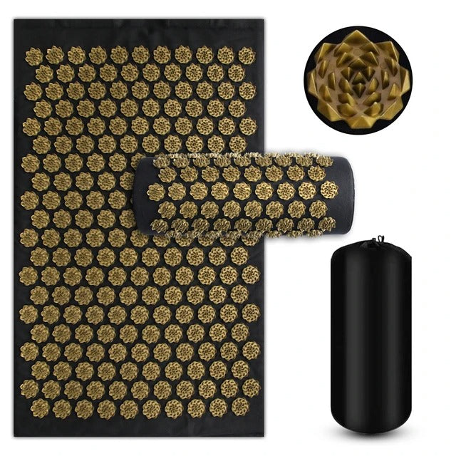 Acupressure Mat Set — Spiked Massage, Pain Relief & Stress Reduction
