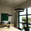 ModernLuxe moderne runde LED-Pendelleuchte – warmes Licht