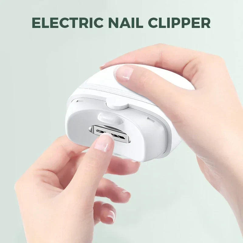 Automatyczny elektryczny obcinacz paznokci — bezpieczne narzędzie do przycinania i polerowania manicure