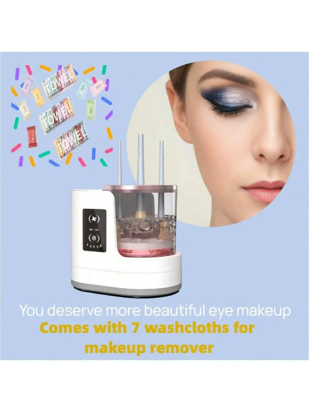 Rechargeable Electric Makeup Brush Cleaner — Fast Deep-Cleaning Device