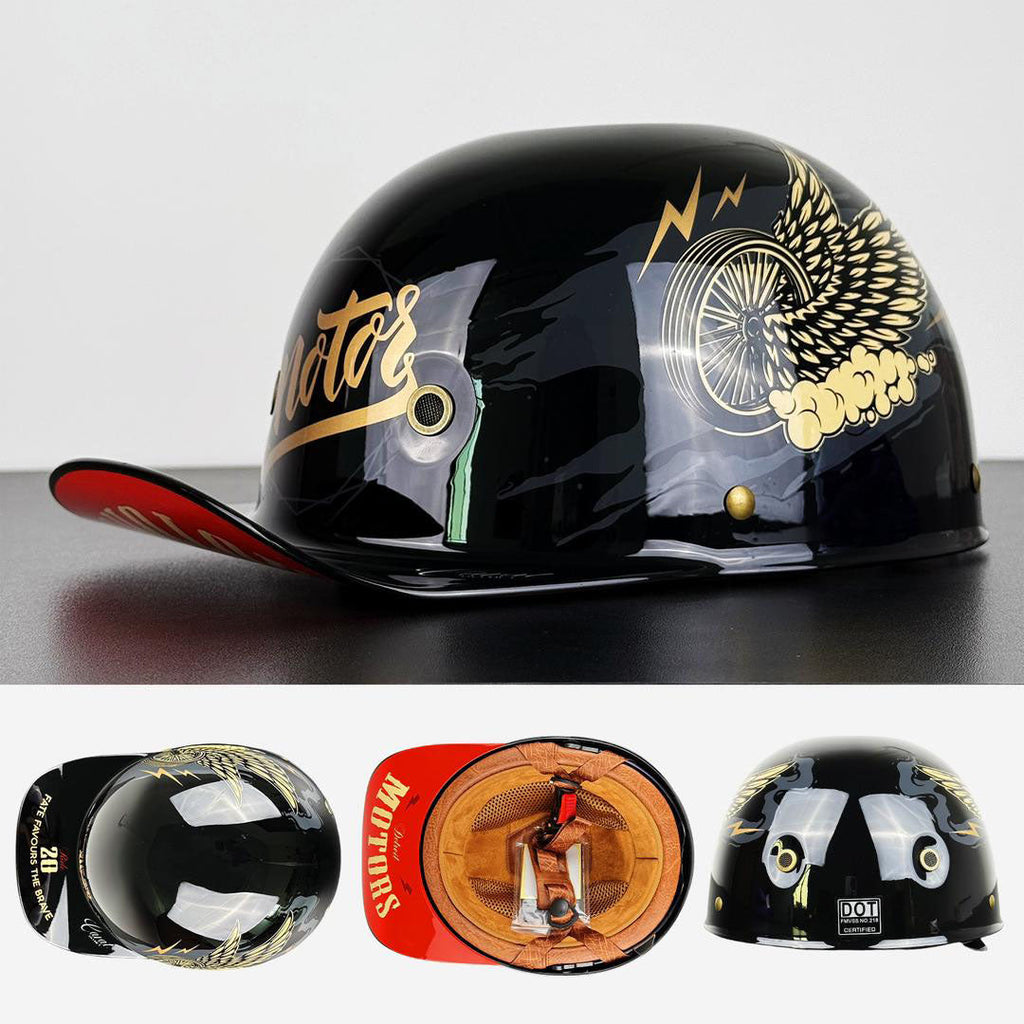 DOT & ECE Certified Moto Baseball Cap Style Helmet