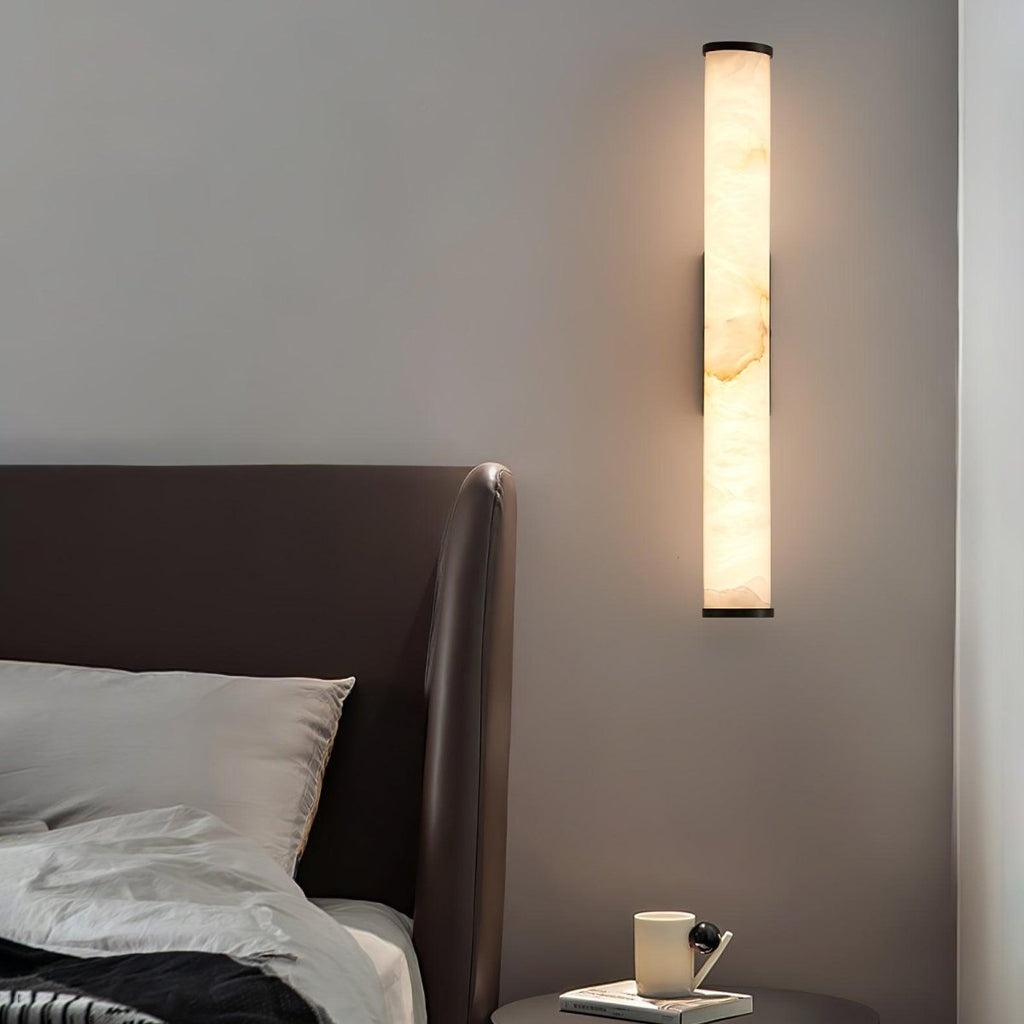 1 Light LED Wall Sconce — Alabaster Tube Shade
