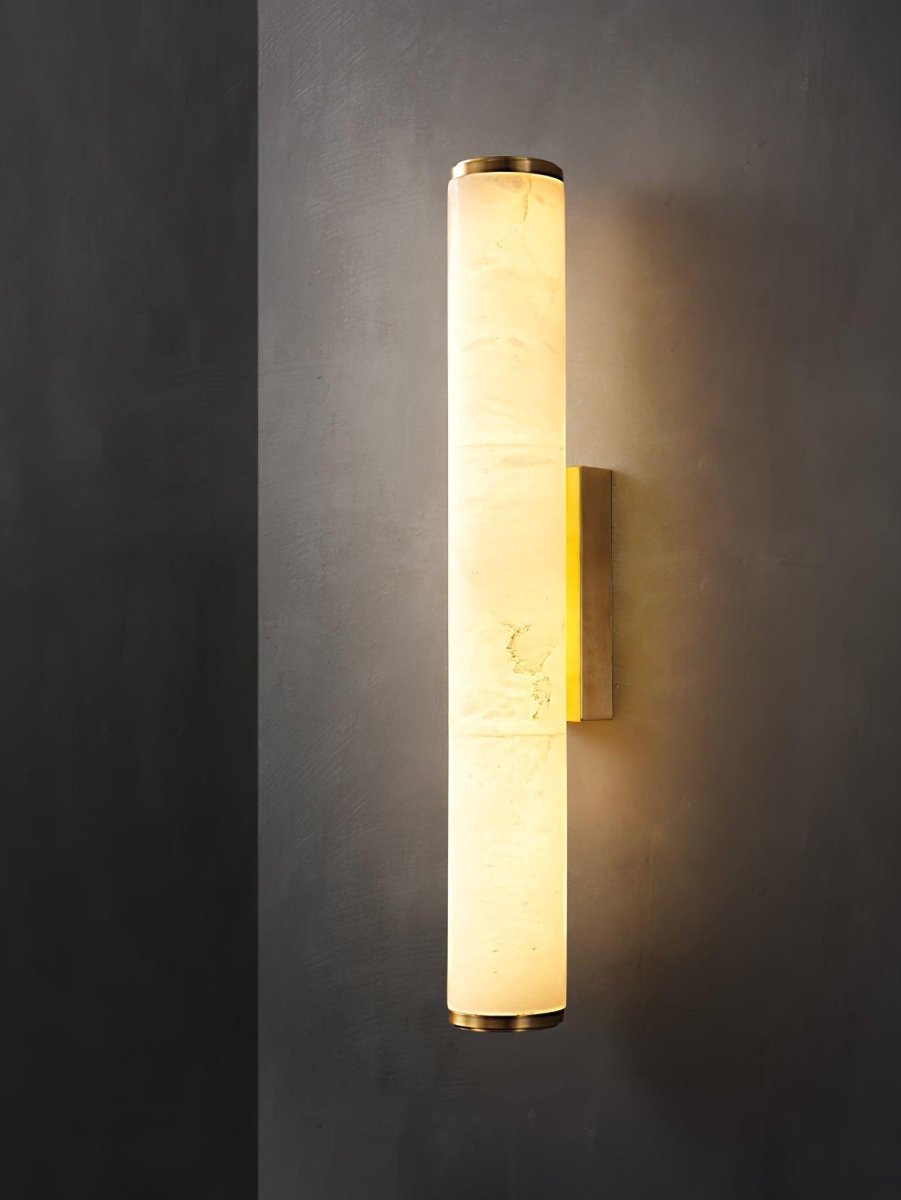 1 Light LED Wall Sconce — Alabaster Tube Shade