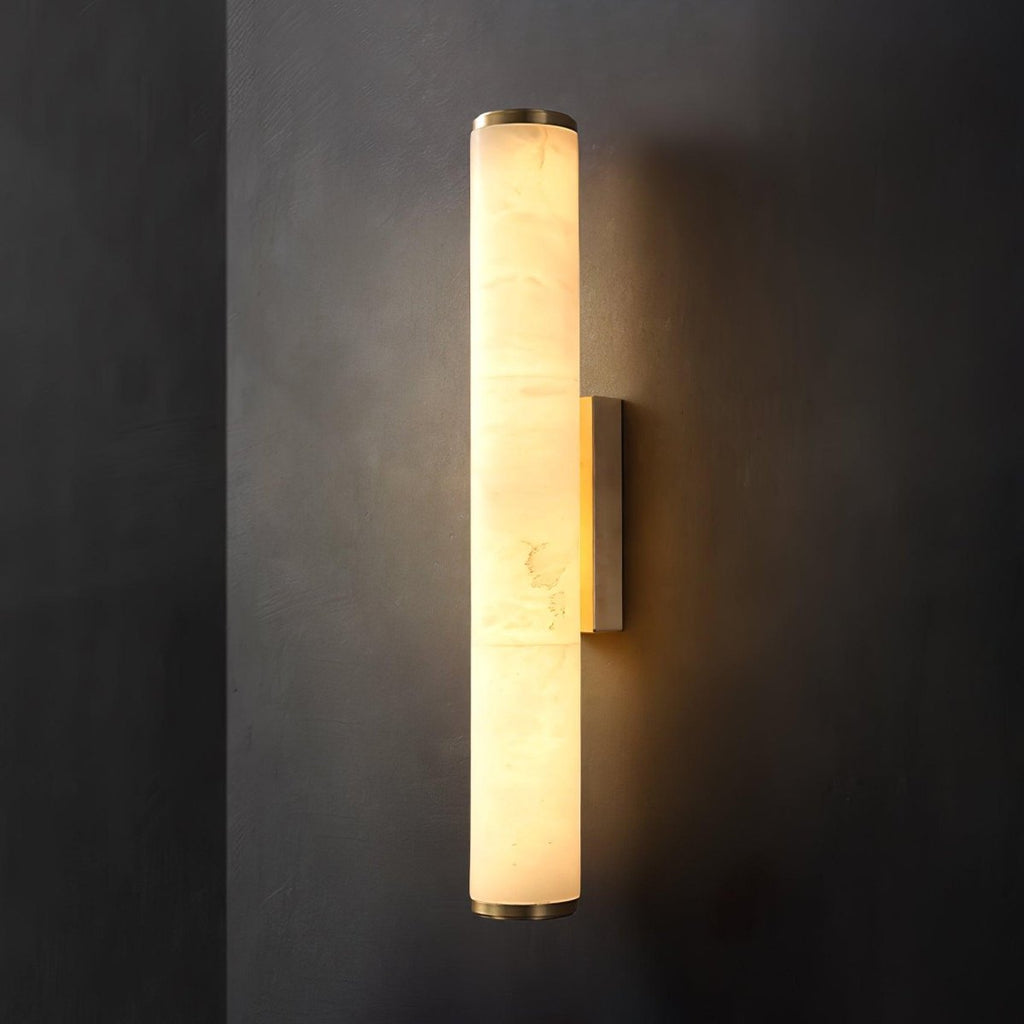 1 Light LED Wall Sconce — Alabaster Tube Shade