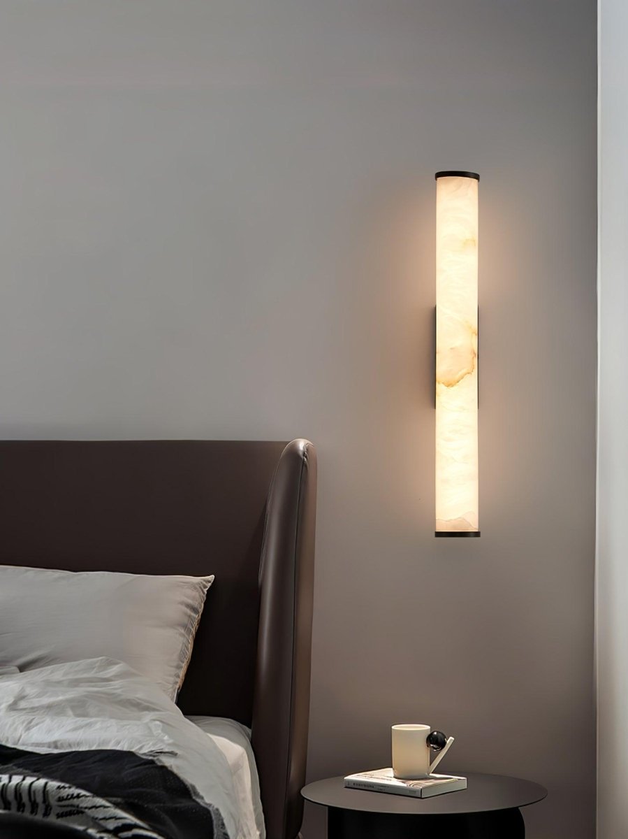 1 Light LED Wall Sconce — Alabaster Tube Shade