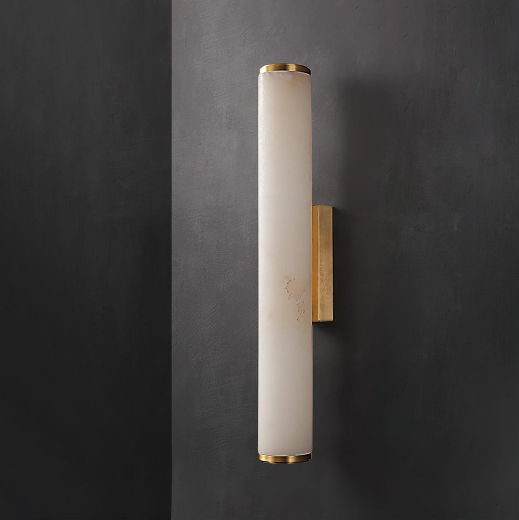 1 Light LED Wall Sconce — Alabaster Tube Shade