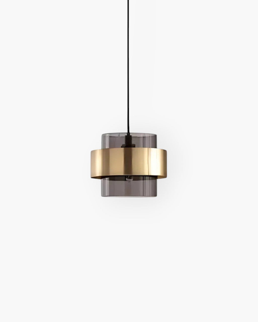 Solara pendellampa i guldfärgat glas, industriell kant med vinklad design