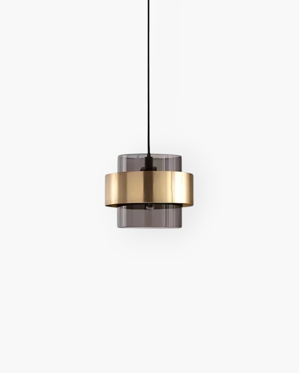 Solara pendellampa i guldfärgat glas, industriell kant med vinklad design