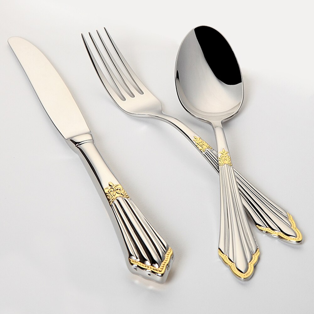 Orla handgjort lyxbestickset — dekorativ gyllene finish