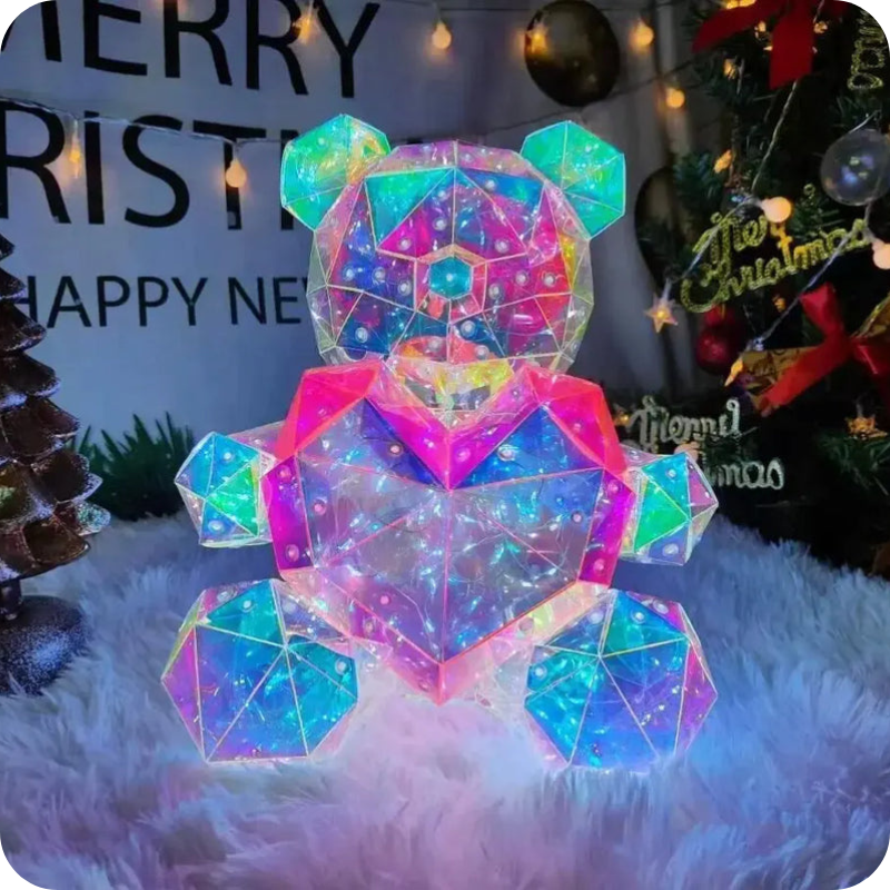 LumiBear beer met ledverlichting — 30 cm hoog, 25 cm breed