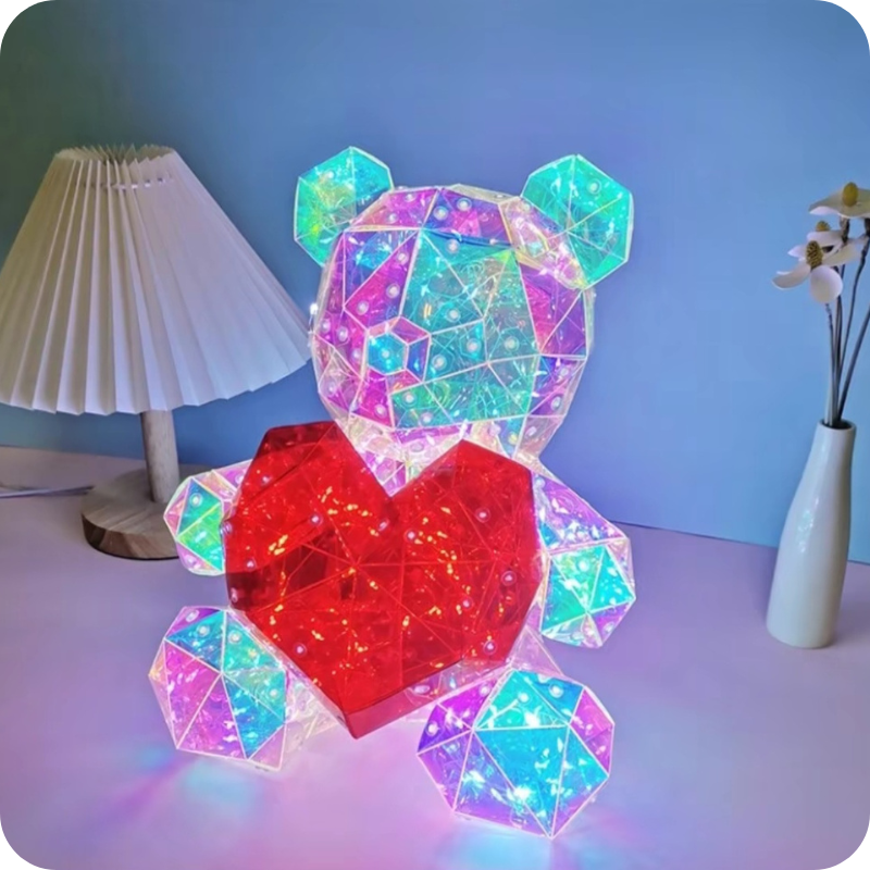 LumiBear beer met ledverlichting — 30 cm hoog, 25 cm breed