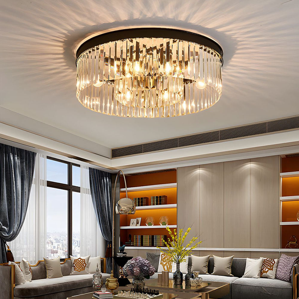 40 Cm Gold Crystal Ceiling Light — 4x E14 Sockets