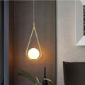 Solara Gold Teardrop LED Pendant Light With Warm White Glow