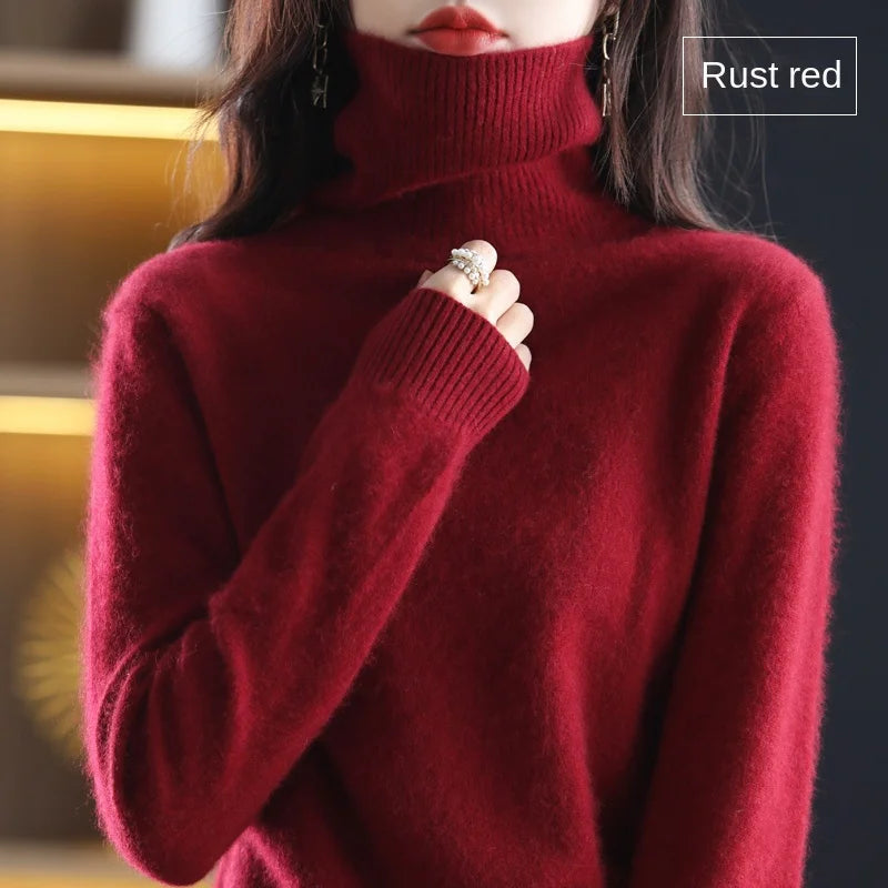 100% Cashmere - Luxury Turtleneck Plush Sweater – Soft Warm Winter Pullover for Effortless Everyday Style 10