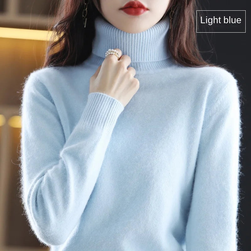 100% Cashmere - Luxury Turtleneck Plush Sweater – Soft Warm Winter Pullover for Effortless Everyday Style 17