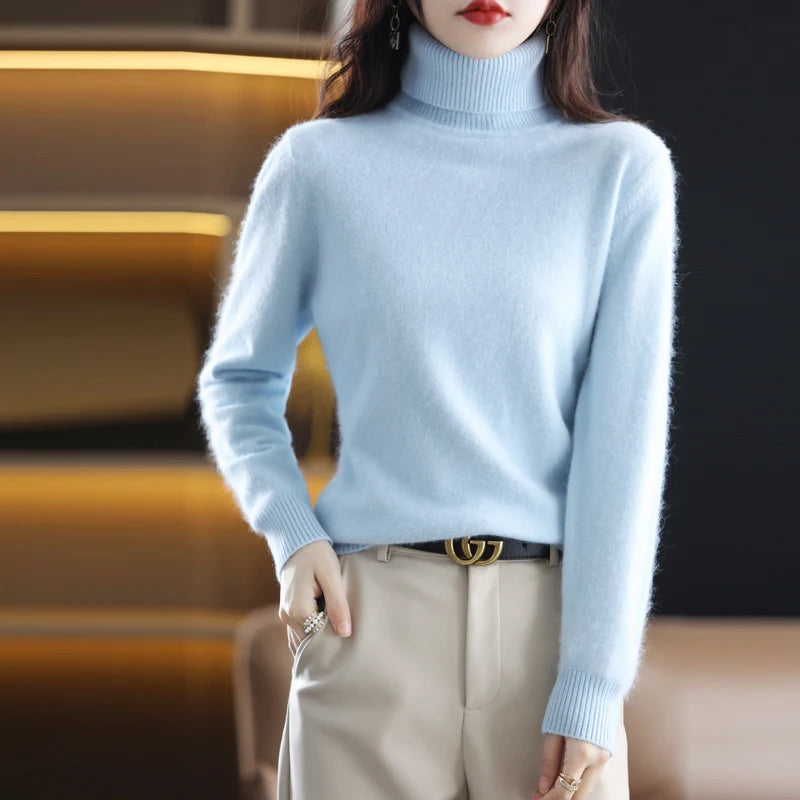 100% Cashmere - Luxury Turtleneck Plush Sweater – Soft Warm Winter Pullover for Effortless Everyday Style 2