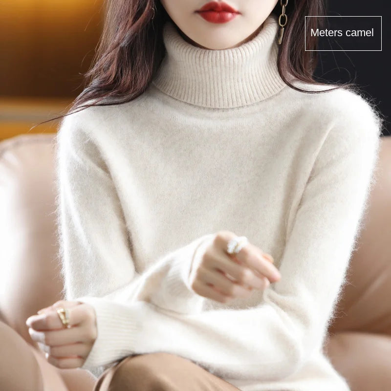 100% Cashmere - Luxury Turtleneck Plush Sweater – Soft Warm Winter Pullover for Effortless Everyday Style 22