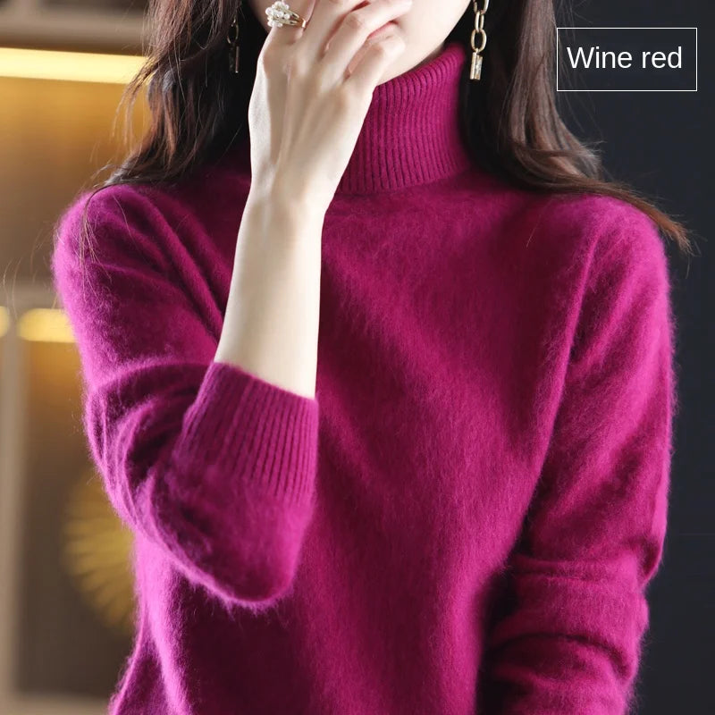 100% Cashmere - Luxury Turtleneck Plush Sweater – Soft Warm Winter Pullover for Effortless Everyday Style 8