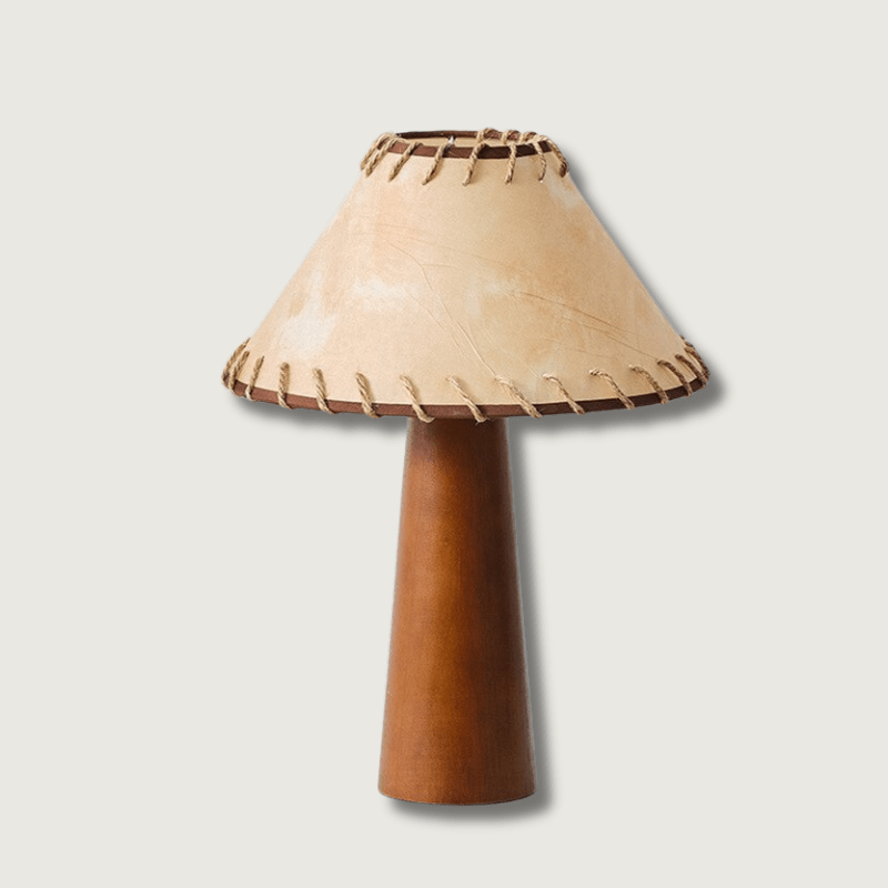 Asteri Natural Wood LED Desk Lamp With Wabi Sabi Soft Glow