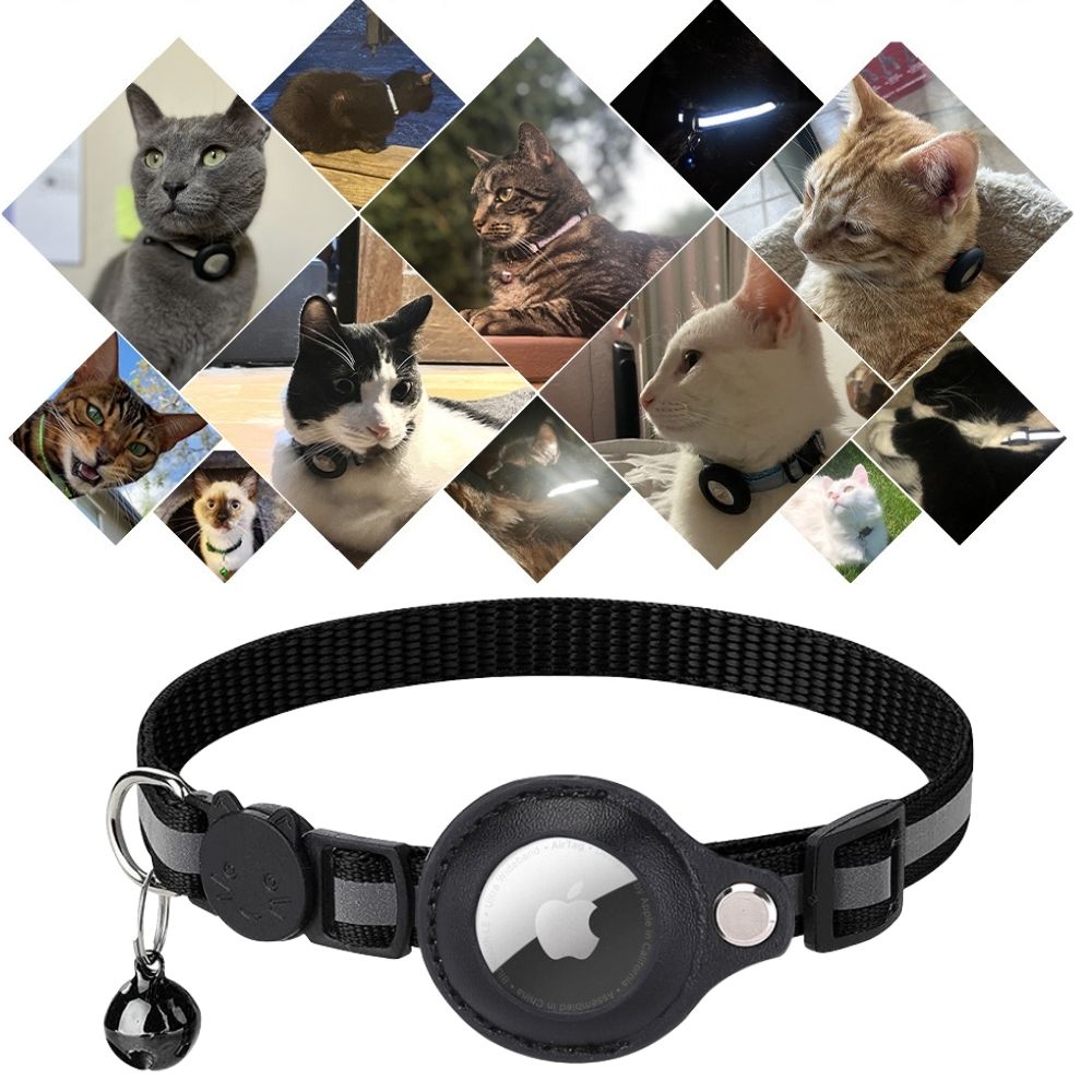 Reflective Quick-Release Cat GPS Collar — Durable Construction, Secure Fastening