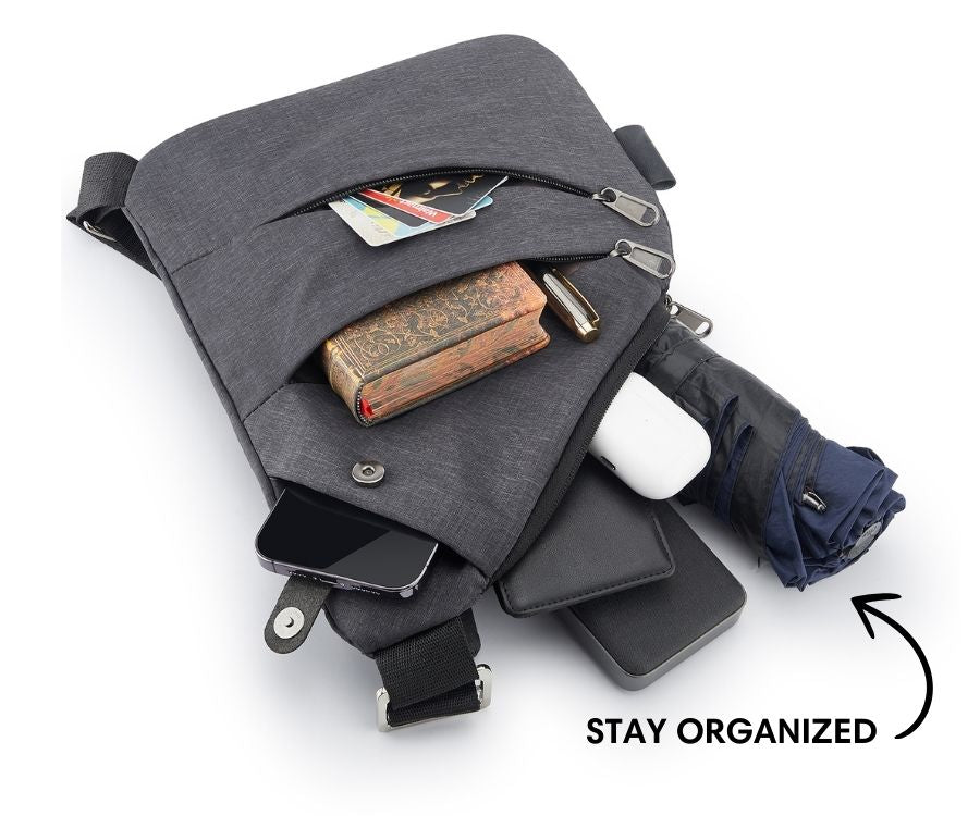 Anti-Theft Travel Bag — Concealed Zipper Design & Secure Front Pockets
