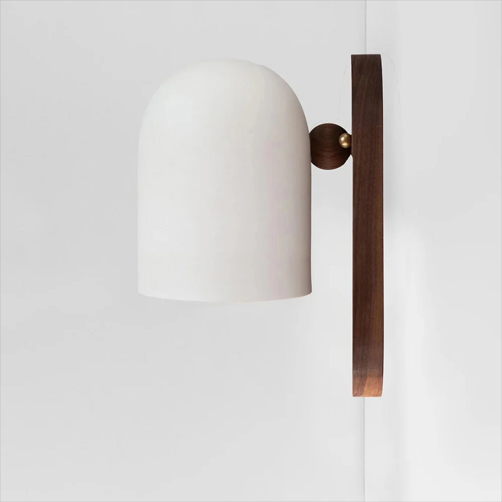 Lorentis Wall Lamp In Iron And Wood For Bedroom And Living Room