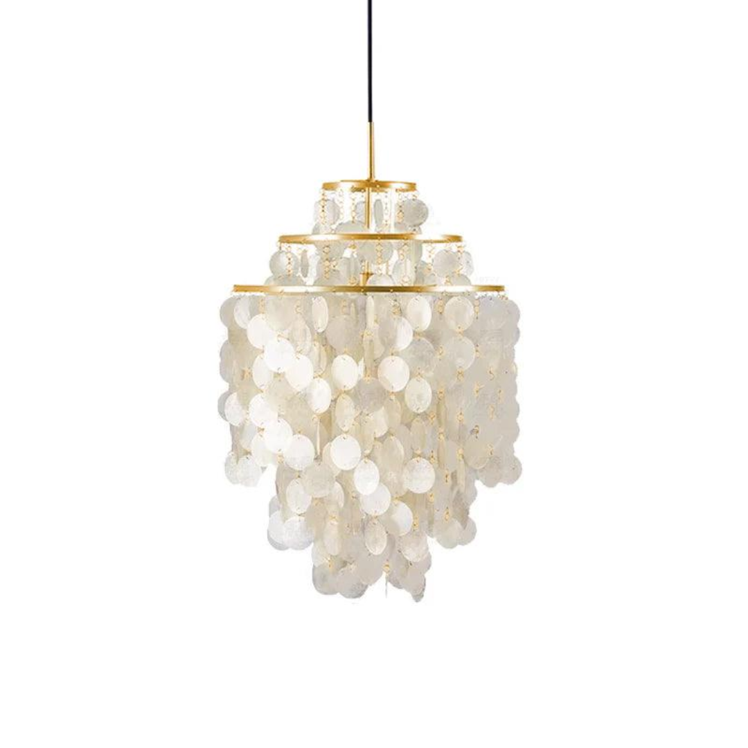 Seashell Pendant Fixture By Kirrea With Vintage Glow For Dining Rooms